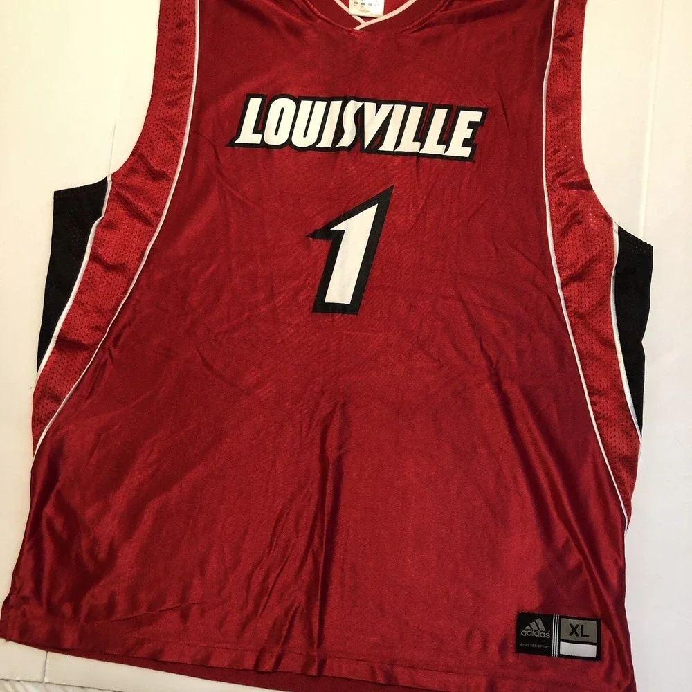 Adidas Louisville Cardinals Basketball Jersey Size XL Polyester Red